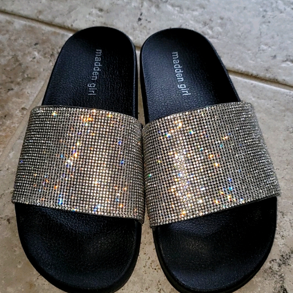 Steve Madden bling slides